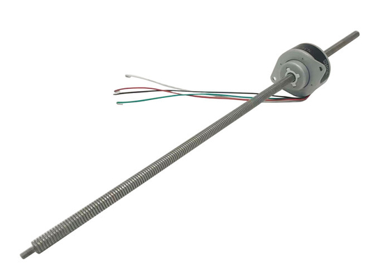 Through Shaft 12V 36mm Linear Stepper Motor 15 Degree Step Angle